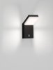 Minimalistyczny kinkiet ścienny zewnętrzny klasyczny LED aluminiowy kolor antracyt podświetlający elewację IP65 SIRELIA LE75156 Luces Exclusivas